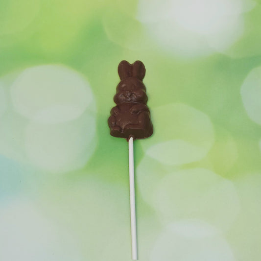 Milk chocolate bunny lollipop