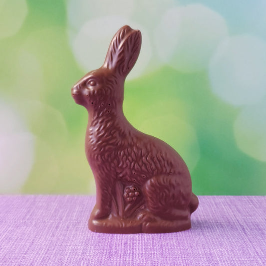 Large solid milk chocolate bunny