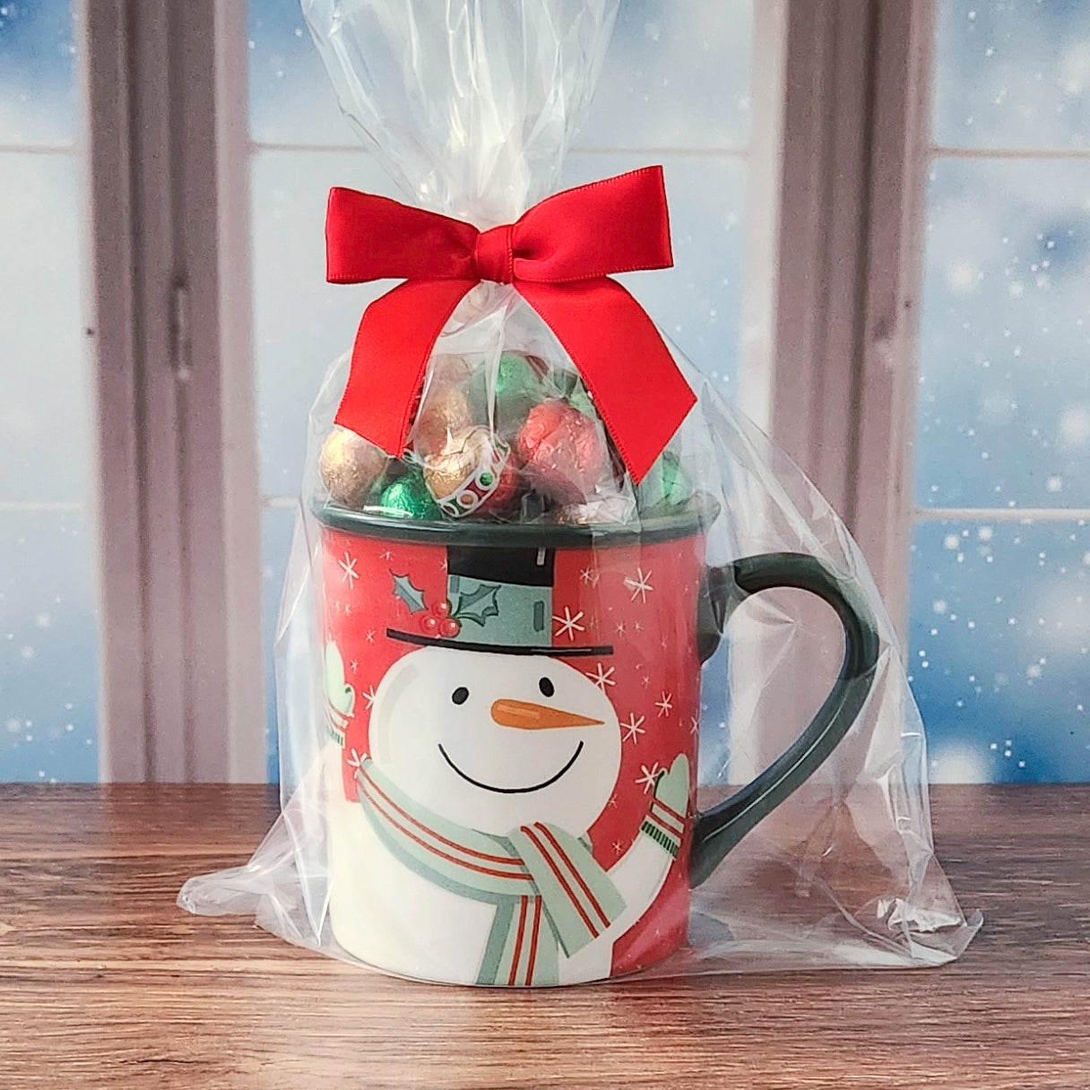 Snowman Christmas Gift Mug with Chocolates