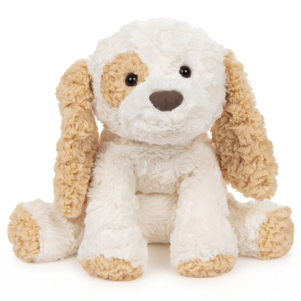 A loveable and huggable puppy dog. This plush stuffed animal is made by gund.