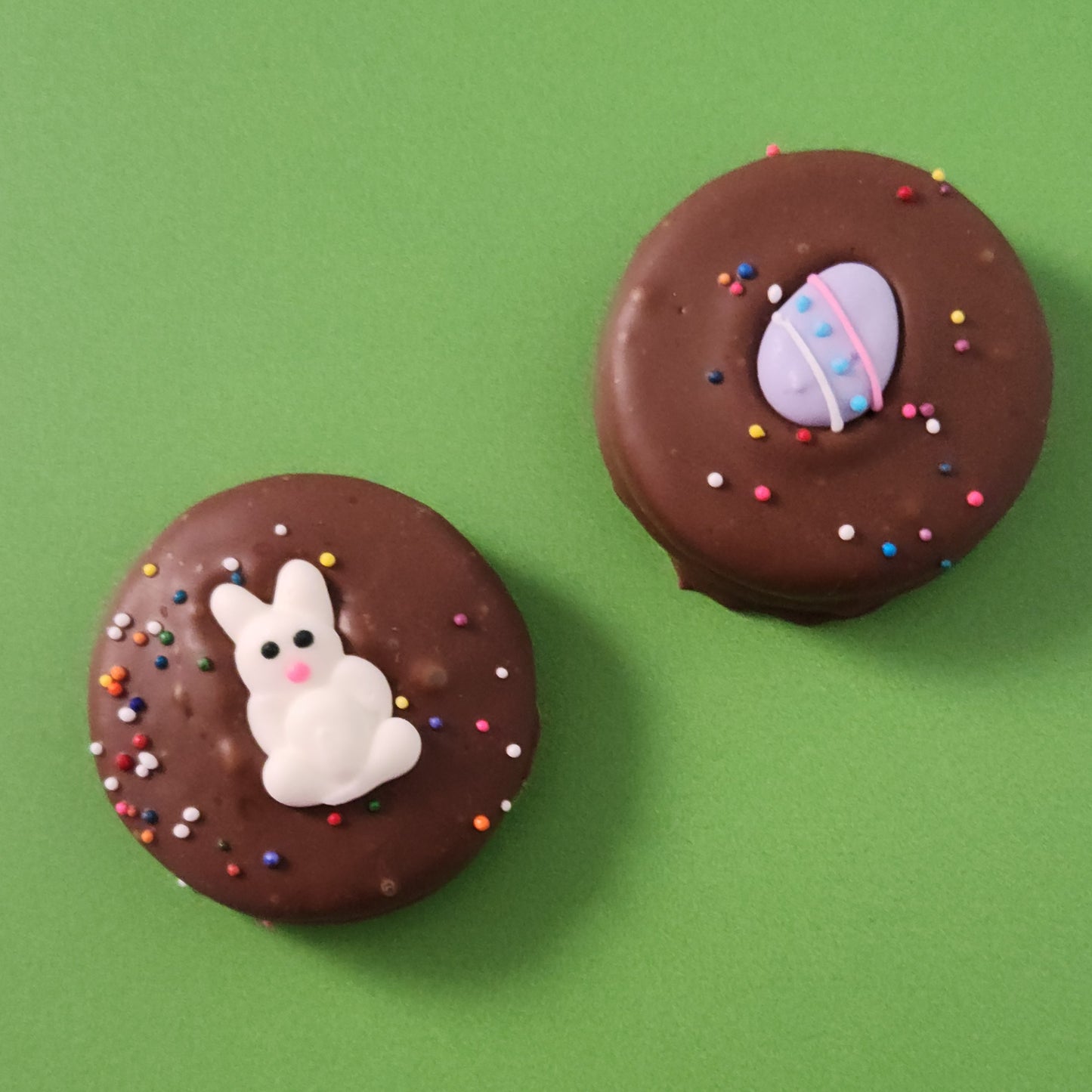 Easter Themed Oreo Cookies Covered in Chocolate