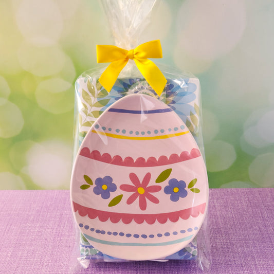 Egg-stra special gift set - Includes a festive Egg candy tray with milk and dark chocolate popular assortment