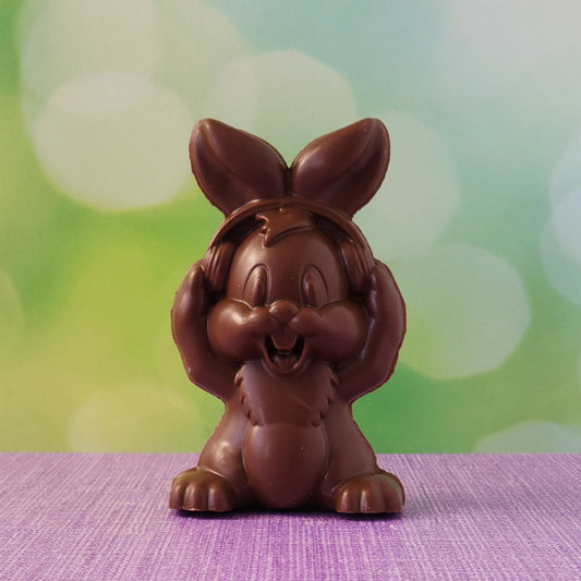 Semi solid milk chocolate gamer bunny