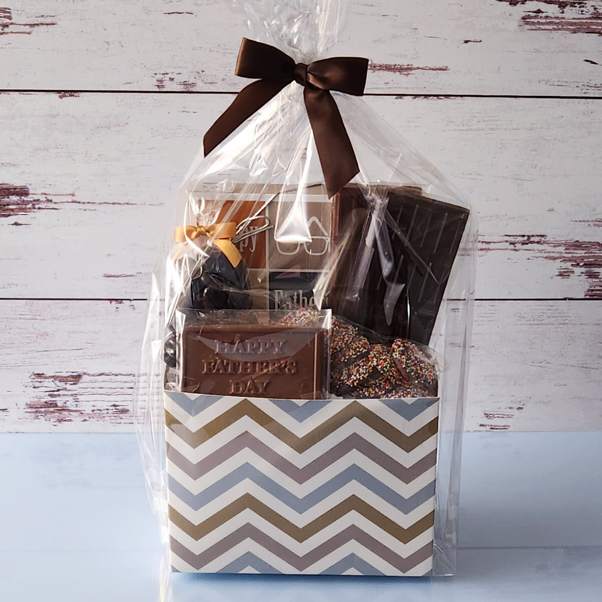 Not sure what to get dad for Father's Day? A Gift Basket from Stage Stop Candy is just the thing!