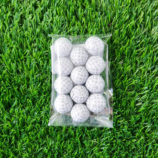 Foiled milk chocolate golf balls.