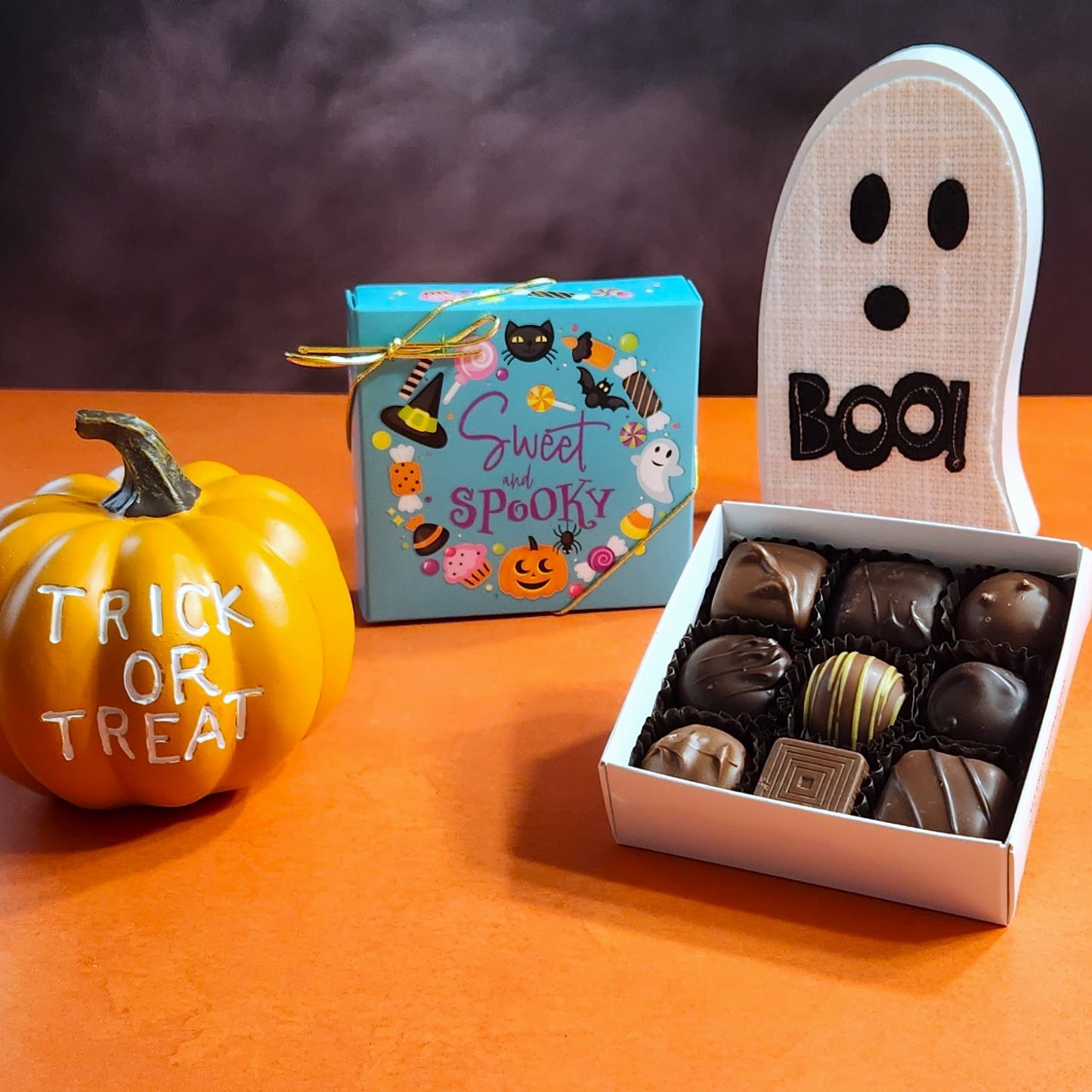 Treat your loved ones to a selection of our finest handcrafted chocolates, including creams, caramels, and meltaways. Personalize your gift with a decorative fall cover, making it a heartfelt way to show your care and appreciation.
