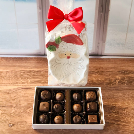 Our Holiday Smiles Santa Candy Dish is the perfect combination of festive fun and delicious treats! Each dish comes paired with a 12-piece assortment of our popular milk and dark chocolates, including meltaways, creams, caramels, and truffles. This gift-ready dish is a delightful way to show loved ones you care while making their holiday season a little sweeter.