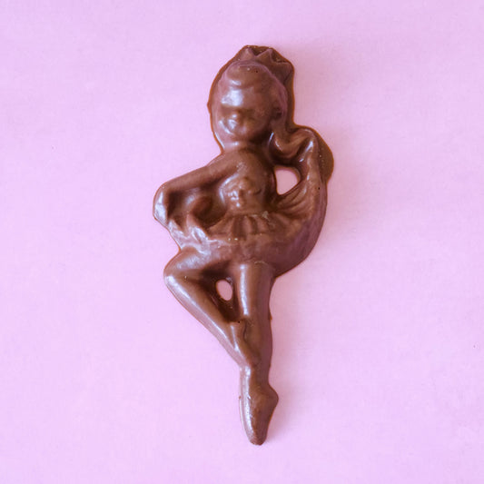 Milk Chocolate in the shape of a Ballet Dancer. 
