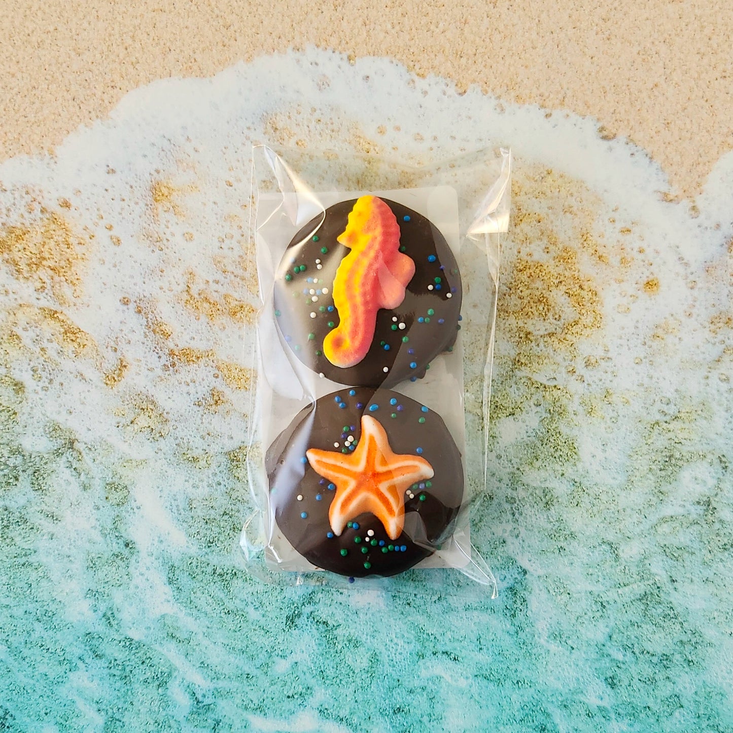 Cape Cod Themed Oreo Cookies Covered in Chocolate