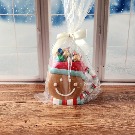 Whimsical Gingerbread Gift Mug with Chocolate