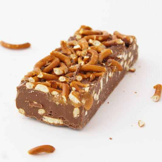 The perfect combination of sweet and salty! Vermont Nut Free combines deliciously smooth milk chocolate with soft caramel swirls and salty pretzel pieces to create this chocolate treat.
Available in a 3.9 oz package.
Vermont Nut Free operates a dedicated peanut and tree nut free facility, this bark is safe for those with severe nut allergies.