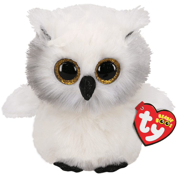 Austin - White Owl - Beanie Boos – Stage Stop Candy