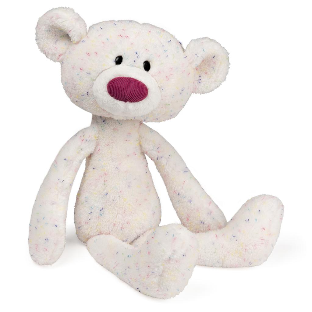 Toothpick Confetti White Teddy Bear Plush