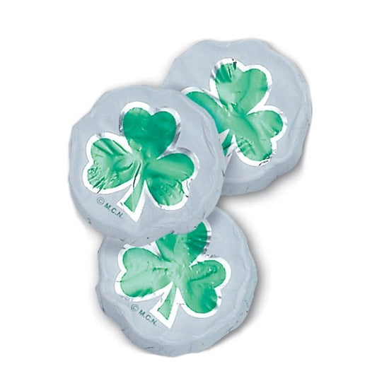 Give your family a lucky treat with these milk chocolate foiled shamrocks