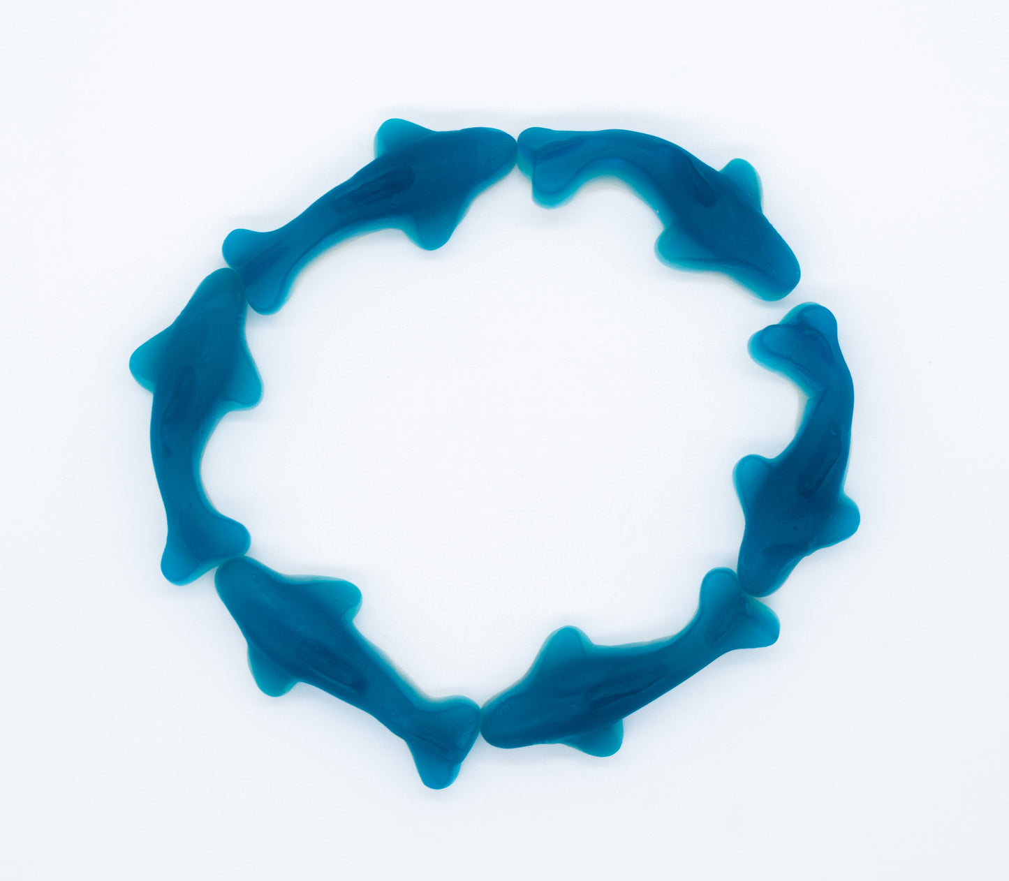 Circle of Blue Gummy Sharks