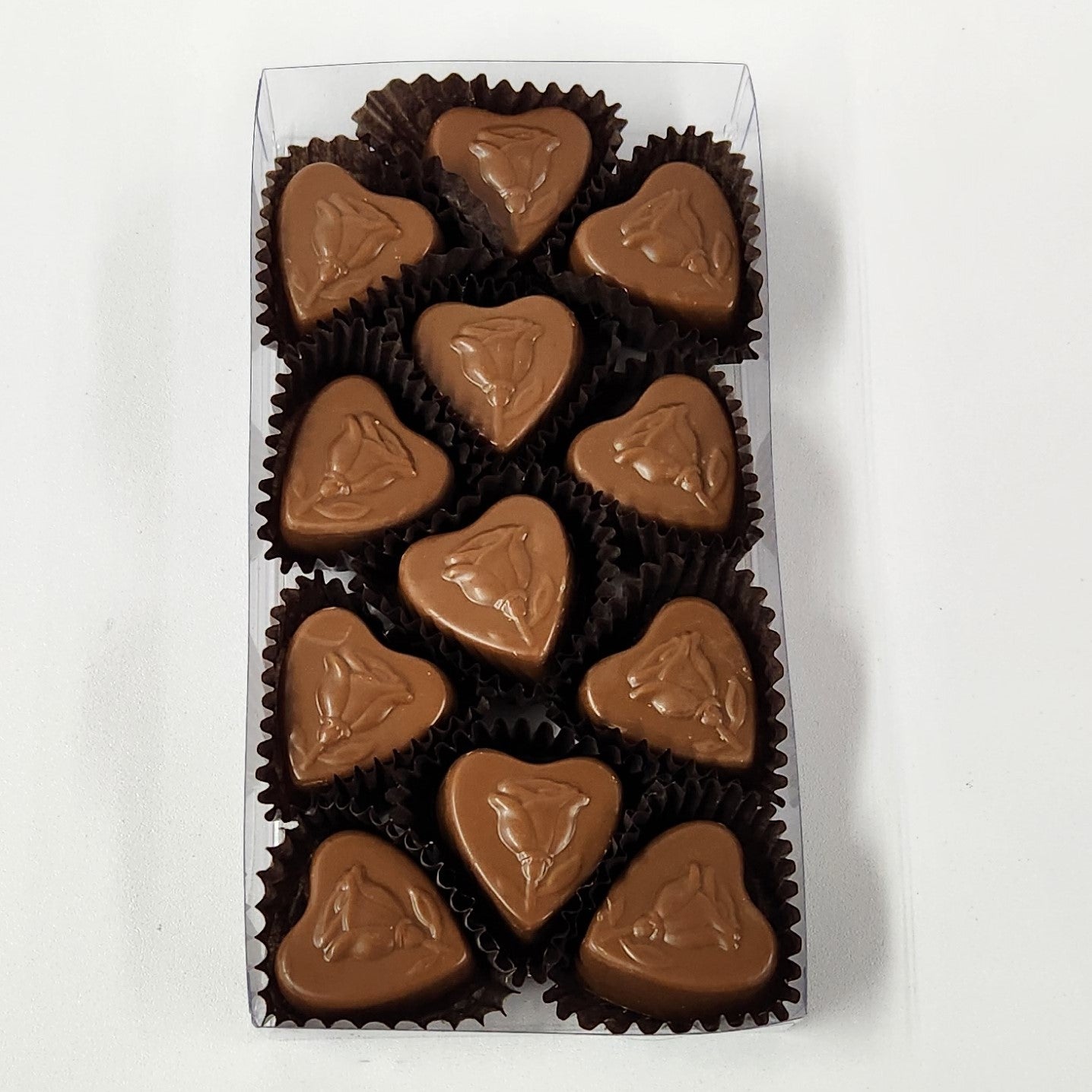 Milk Chocolate Heart Minuettes filled with Peanut Butter