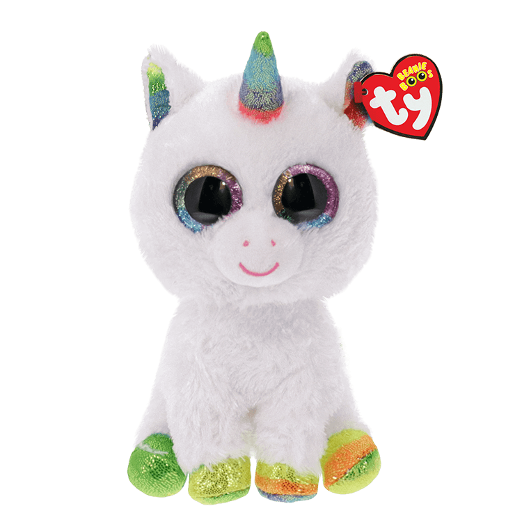 Pixy White Unicorn TY Beanie Boo Plush