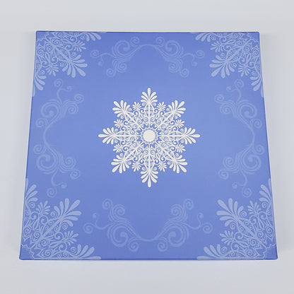 Snowflake Themed Box Cover for 16 Piece Holiday Assortment