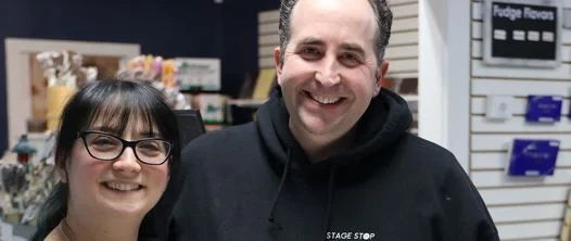 Josh and Mandi Fedele, owners of Stage Stop Candy, a beloved candy store in Dennis Port, Cape Cod