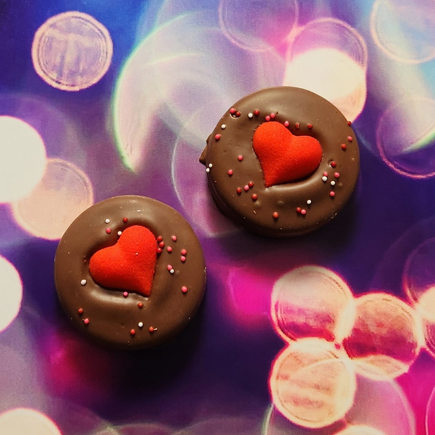 Valentine's Day Themed Oreo Cookies Covered in Chocolate