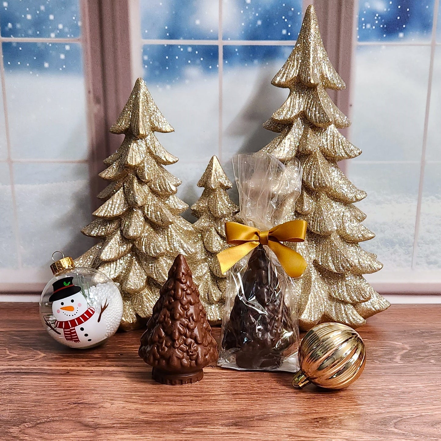 Solid Chocolate 3D Christmas Tree