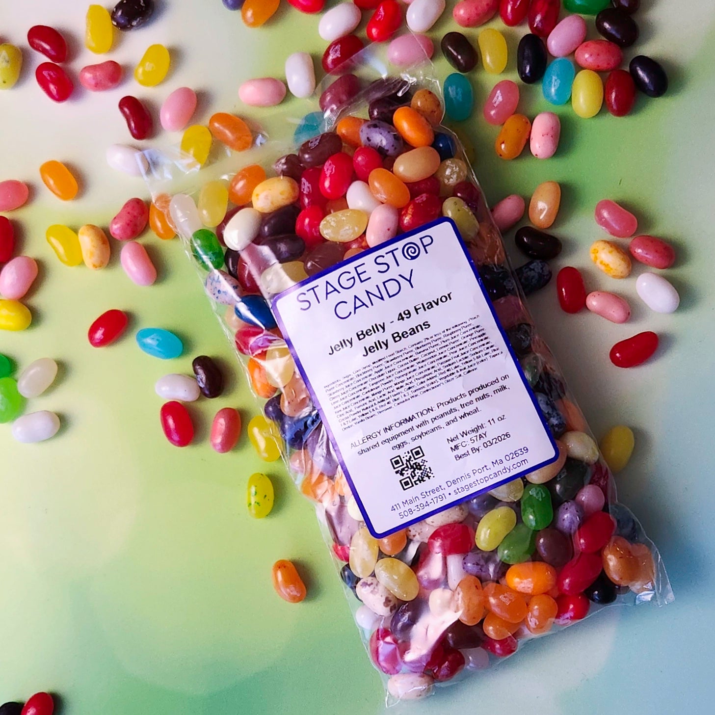 These Jelly Belly gourmet jelly beans have every flavor you can think of…. Well, at least 49. 
11 ounce bag.