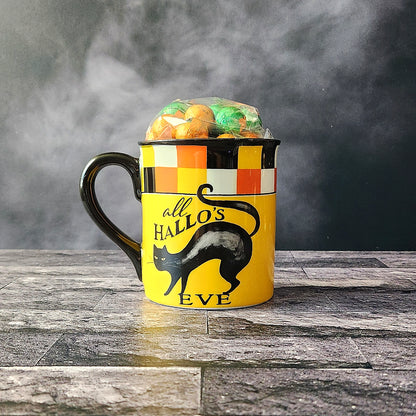 All Hallows Eve Black Cat Halloween Gift Mug