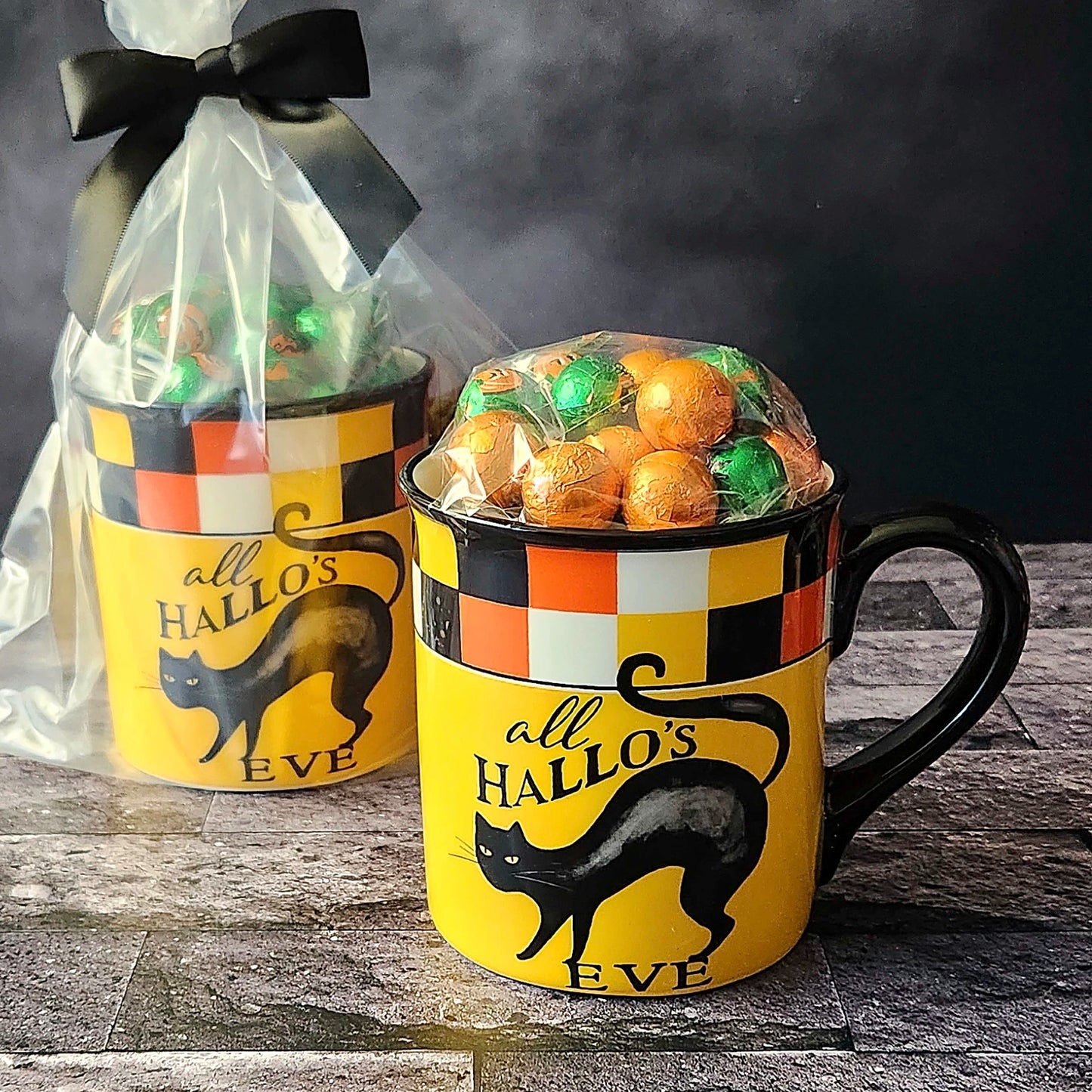 All Hallows Eve Black Cat Halloween Gift Mug