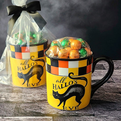 All Hallows Eve Black Cat Halloween Gift Mug