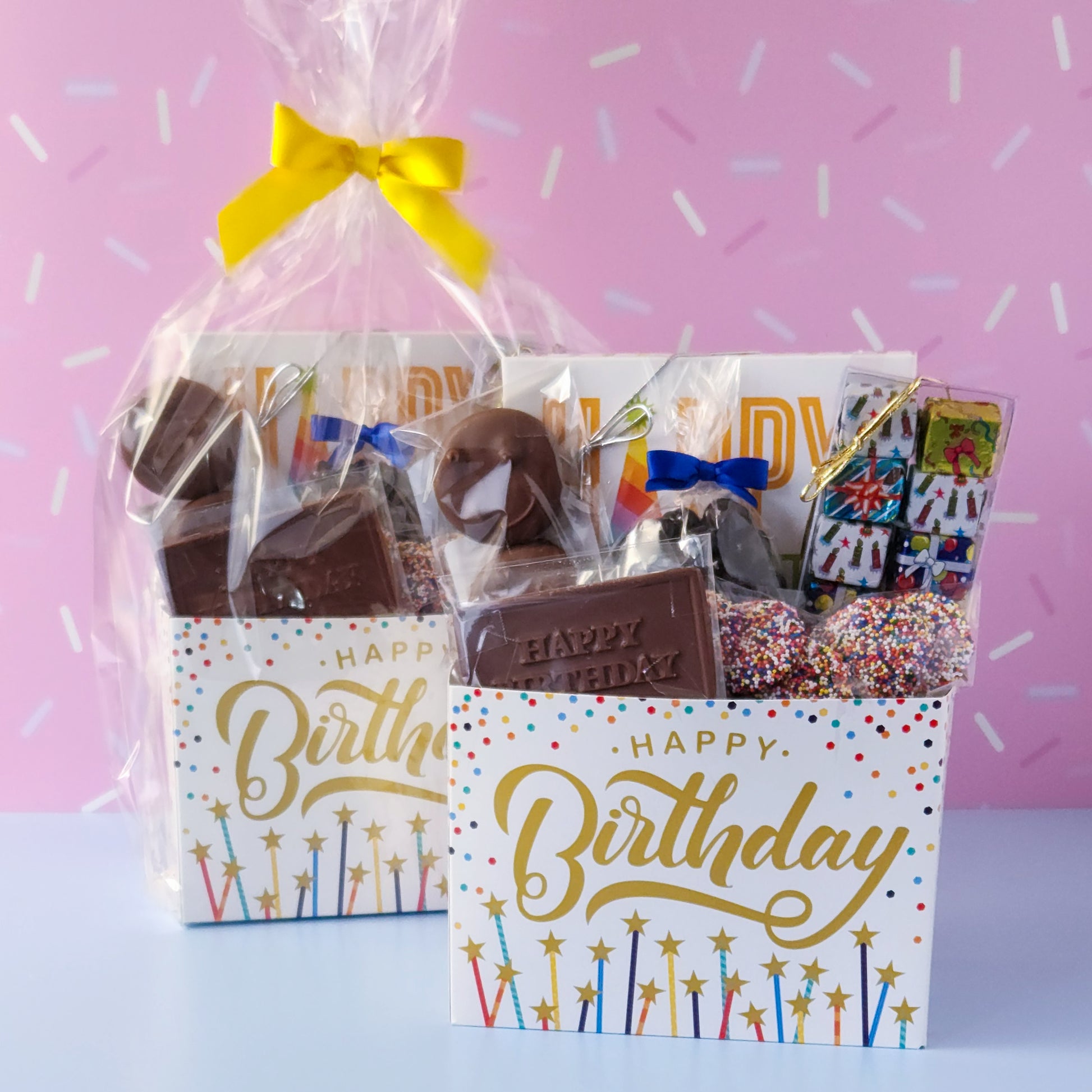 Misses Sweet Belgian Chocolate Bonbon Birthday Gift Box - Assorted Brigadeiro Cream Filling (6x8x1.7 In)