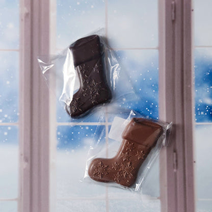 Milk or Dark chocolate Christmas stocking favor