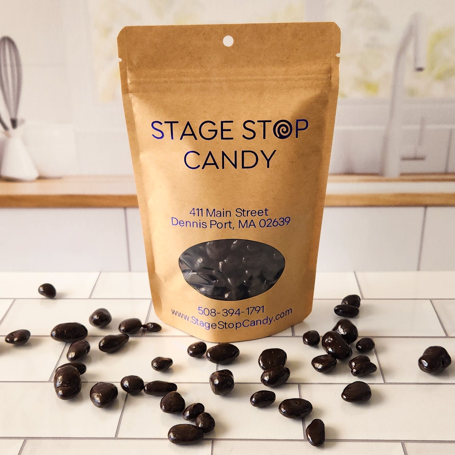 Savor the sweet and tart flavors of our 6-ounce bag of Dark Chocolate Covered Cranberries, perfect for a tasty snack or party treat. Enjoy the rich dark chocolate coating paired with tangy cranberries in every bite.