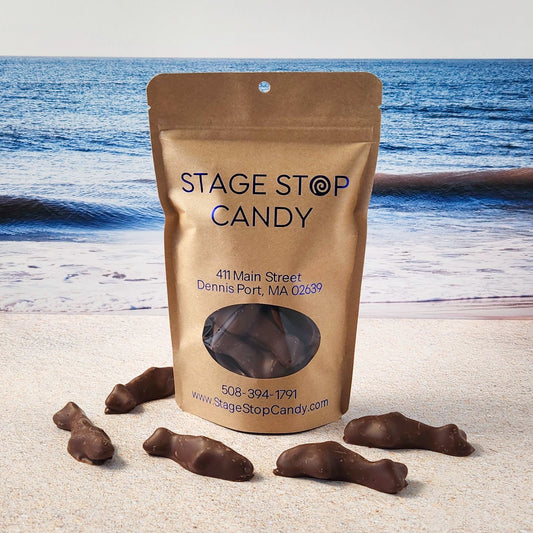 Chocolate Covered Gummi Sharks