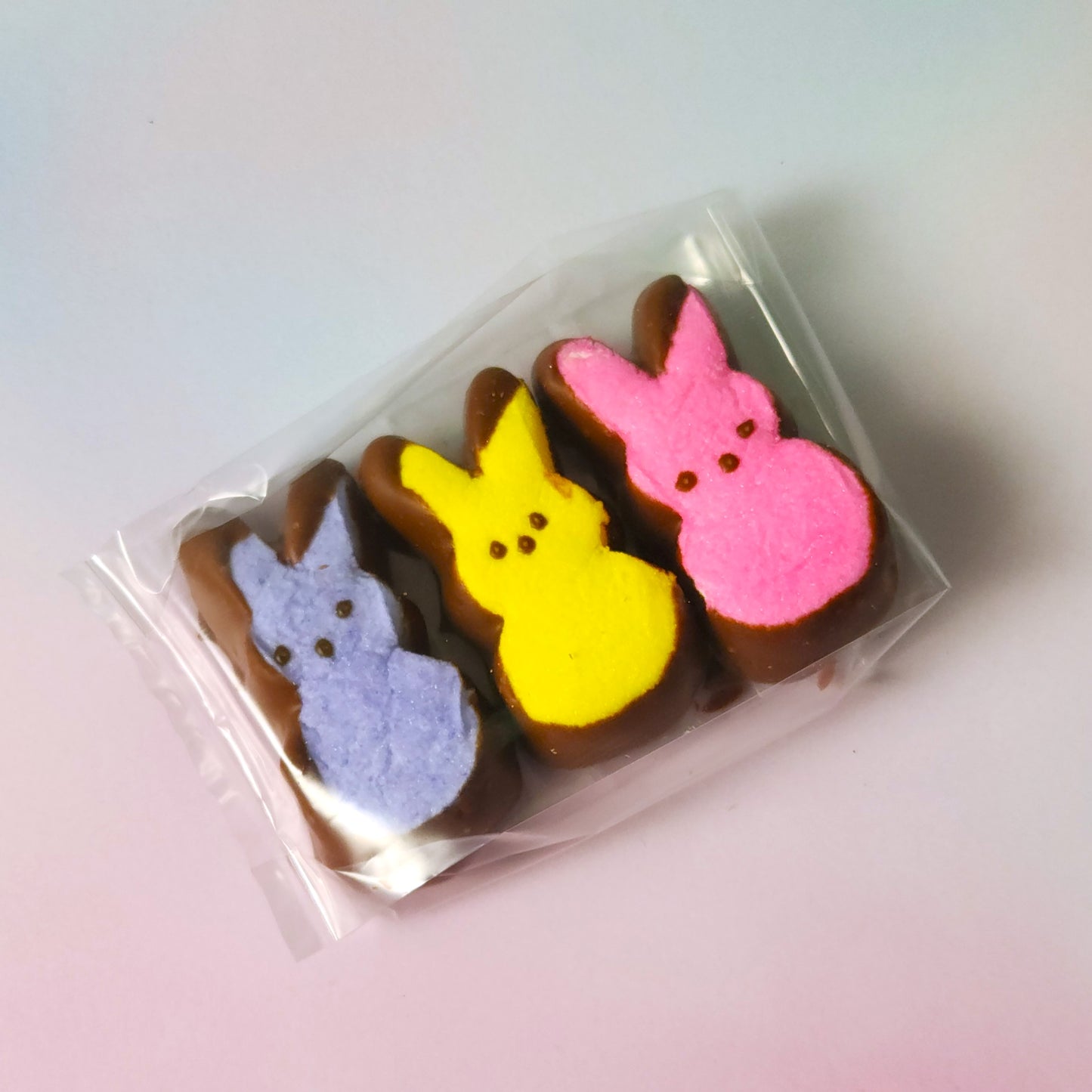 Marshmallow Easter Bunny Peeps dipped in Milk Chocolate