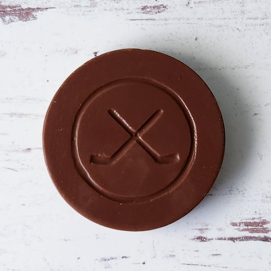 Our Milk Chocolate Hockey Puck makes a great team gift or party favor.