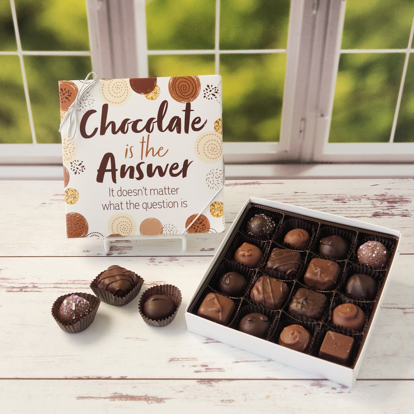 Chocolate is the answer 16 piece popular assortment.