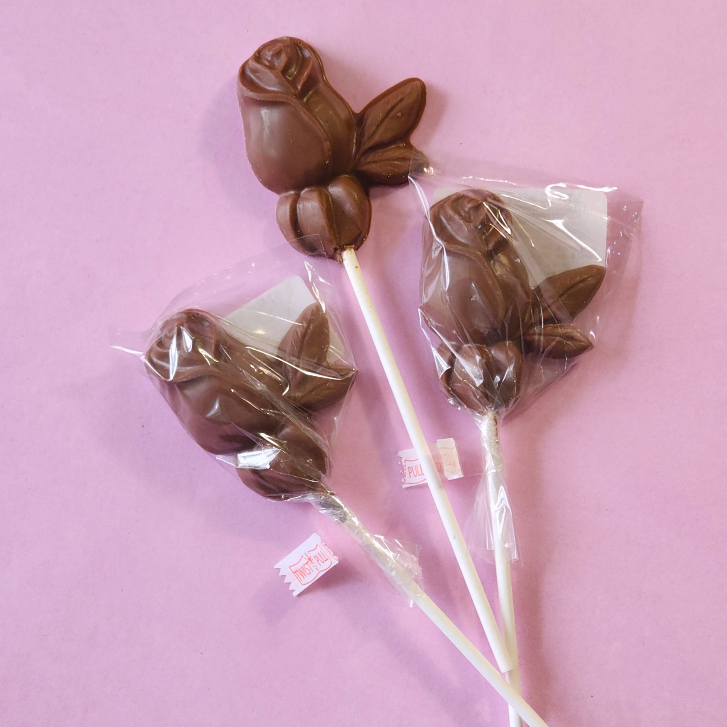 Give Mom the best of both worlds with flowers and Chocolate combined into one tasty treat. Our Chocolate Rose lollipops are the best Mother's Day gift!