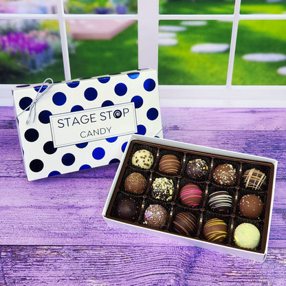 Choose your favorite truffles in this 15 piece box. 