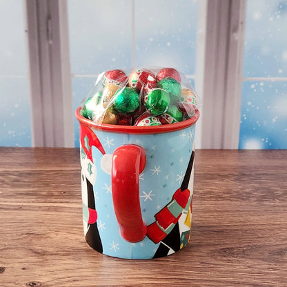 Christmas Penguin Gift Mug with Chocolates