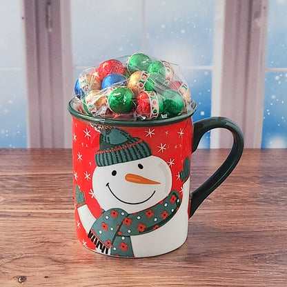 Snowman Christmas Gift Mug with Chocolates