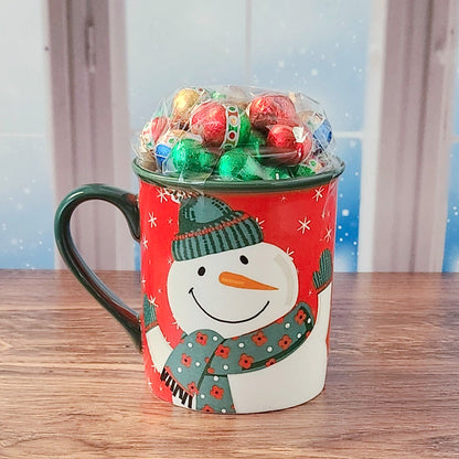 Snowman Christmas Gift Mug with Chocolates