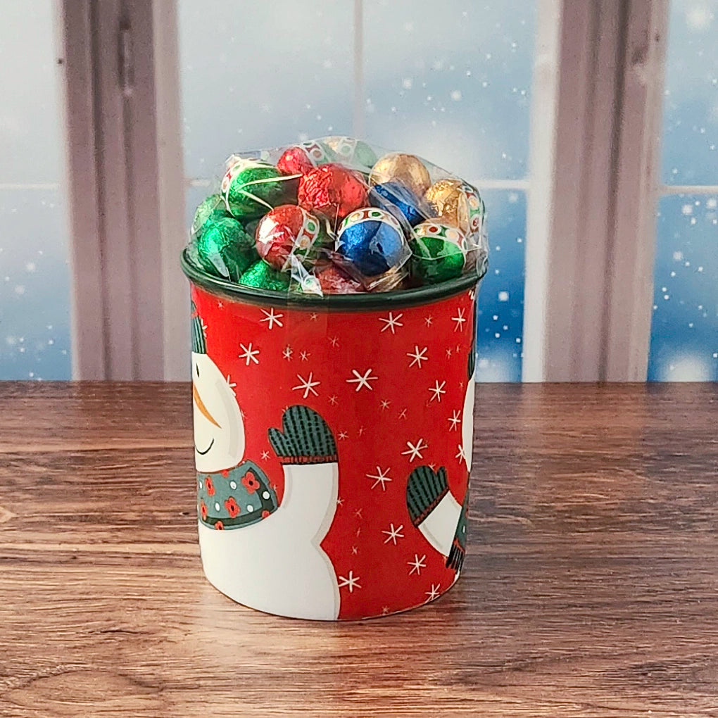 Snowman Christmas Gift Mug with Chocolates