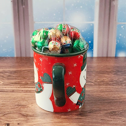 Snowman Christmas Gift Mug with Chocolates
