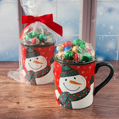 Snowman Christmas Gift Mug with Chocolates
