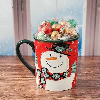 Snowman Christmas Gift Mug with Chocolates