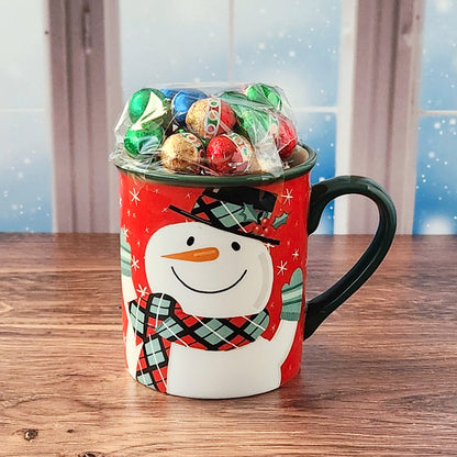 Snowman Christmas Gift Mug with Chocolates