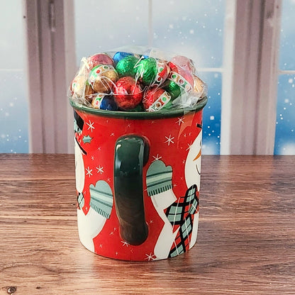 Snowman Christmas Gift Mug with Chocolates