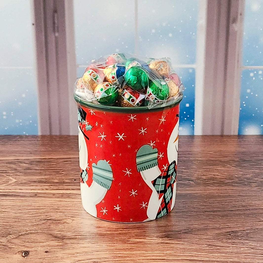 Snowman Christmas Gift Mug with Chocolates
