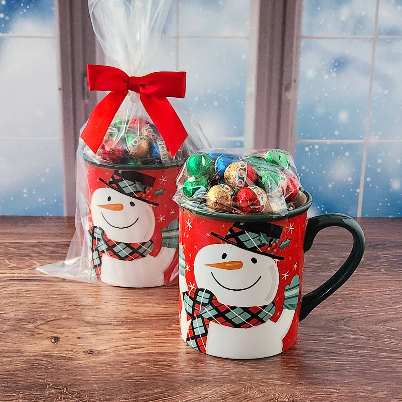 Snowman Christmas Gift Mug with Chocolates