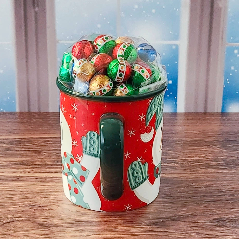 Snowman Christmas Gift Mug with Chocolates